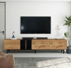 Modern TV Stand for 80'' TV with 3 Doors, Media Console Table, Entertainment Center with Large Storage Cabinet for Living Room, Bedroom