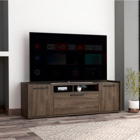 Brock Rectangle 2-Door TV Stand Dark Walnut