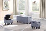 [VIDEO] Large Storage Ottoman Bench Set, 3 in 1 Combination Ottoman, Tufted Ottoman Linen Bench for Living Room, Entryway, Hallway, Bedroom Support 25