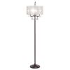 Elegant Sheer Shade Floor Lamp w/ Hanging Crystal LED Bulbs