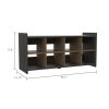 Connecticut Wall Mounted Shoe Rack, Mirror, Five Shelves, Ten Shoes Capacity