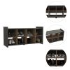 Connecticut Wall Mounted Shoe Rack, Mirror, Five Shelves, Ten Shoes Capacity