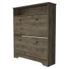 Cranbery 2-Shelf Shoe Rack Dark Brown