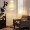 Floor Lamp for Living Room, Modern Standing Lamps with Lampshade, Minimalist Tall Lamp with Foot Switch for Living Room, Bedroom, Kids Room, Office(Bu