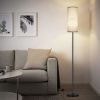 Floor Lamp for Living Room, Modern Standing Lamps with Lampshade, Minimalist Tall Lamp with Foot Switch for Living Room, Bedroom, Kids Room, Office(Bu