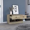 Willamette Rectangle 2-Shelf 2-Drawer Storage Bench Light Oak