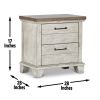 Bear Creek - Nightstand - Pearl Silver