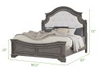 Grace Queen 4 Pc Bedroom Set in Gray