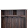 U-Can Hall Tree with 4 Hooks , Coat Hanger, Entryway Bench, Storage Bench, 3-in-1 Design, 40INCH, for Entrance, Hallway