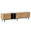 Modern TV Stand for 80'' TV with 3 Doors, Media Console Table, Entertainment Center with Large Storage Cabinet for Living Room, Bedroom