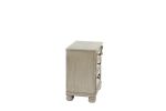 Classic Bedroom Formal Nightstand Antique Silver Finish 2-Drawers 1pc Bedside Table Plywood Furniture