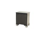 Classic Bedroom Formal Nightstand Antique Silver Finish 2-Drawers 1pc Bedside Table Plywood Furniture