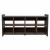 Rafael 8-Compartment Rectangle Entryway Shoe Rack Carbon Espresso