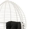 Black and White Patio Chair with Removable Cushion