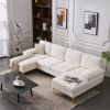 U-Shaped 4-Seat Indoor Modular Sofa Creamy-White