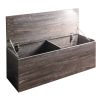 Dean Farmhouse Storage Bench in Rustic Gray