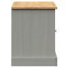 Shoe Bench VIGO Gray 41.7"x13.8"x17.7" Solid Wood Pine