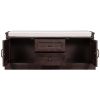 TREXM Storage Bench with 2 Drawers and 2 Cabinets, Shoe Bench with Removable Cushion for Living Room, Entryway (Espresso)