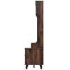 U-Can Hall Tree with 4 Hooks , Coat Hanger, Entryway Bench, Storage Bench, 3-in-1 Design, 40INCH, for Entrance, Hallway