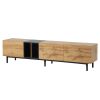 Modern TV Stand for 80'' TV with 3 Doors, Media Console Table, Entertainment Center with Large Storage Cabinet for Living Room, Bedroom