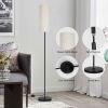 Floor Lamp for Living Room, Modern Standing Lamps with Lampshade, Minimalist Tall Lamp with Foot Switch for Living Room, Bedroom, Kids Room, Office(Bu