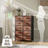 sweetcrispy Dresser for Bedroom Storage Drawers, Fabric Storage Tower with 12 Drawers Sturdy Metal Frame