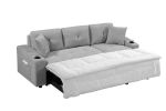 MEGA convertible corner sofa with armrest storage, living room and apartment sectional sofa, right chaise longue and grey