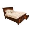 Baltimore Queen 5 Pc Storage Bedroom Set made with Wood in Dark Walnut