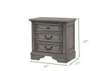 Grace Queen 4 Pc Bedroom Set in Gray