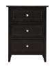 Glory Furniture Daniel G1313-N-50 3 Drawer Nightstand , Black