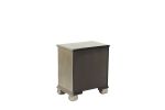 Classic Bedroom Formal Nightstand Antique Silver Finish 2-Drawers 1pc Bedside Table Plywood Furniture