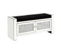 ACME Noralie BENCH W/STORAGE Mirrored & Faux Diamonds AC00540