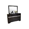 Traditional Matrix Queen 5 PC Storage Bedroom Set in Black made with Wood