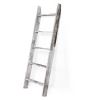 Farmhouse 4.5 Ft Wall Leaning Wood Blanket Quilt Storage Ladder Towel Rack, Bathroom Bedroom Decorative Shelf - Vintage White