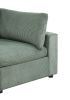 Sage Color 8pc Modular Sectional Set Corduroy Upholstery Couch 3x Corner wedge, 3x Armless Chairs 2x Ottomans Living Room Furniture