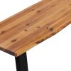 Bench Solid Acacia Wood 57.1"