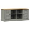 Shoe Bench VIGO Gray 41.7"x13.8"x17.7" Solid Wood Pine