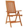 Folding Patio Chairs 8 pcs Solid Wood Eucalyptus