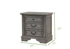 Grace King 4 Pc Bedroom set in Gray