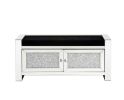 ACME Noralie BENCH W/STORAGE Mirrored & Faux Diamonds AC00540