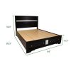 Traditional Matrix Queen 5 PC Storage Bedroom Set in Black made with Wood