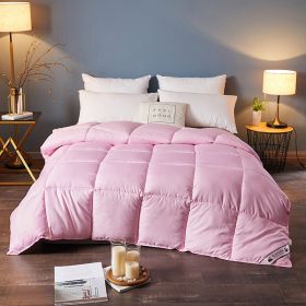 Down Duvet, Winter Duvet, Goose Down Duvet Core, Air Conditioner (Option: Pink-180x220cm-8)