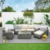 Direct Wicker 5-Piece Outdoor Rattan Furniture Patio Conversation Set with Cushion