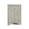 Triangle Bathroom Storage Cabinet with Adjustable Shelves, Freestanding Floor Cabinet for Home Kitchen