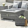 Direct Wicker Fire Pit Table With Chair Rattan Wicker Sofa Set out Door Furniture Garden Set