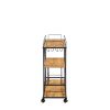 Kitchen Cart 3-Drawer Removable Storage Rack Trolley Cart with Rolling Wheels